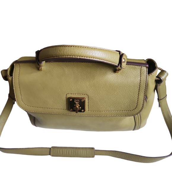 MCM 2 way sling/handbag olive green - Picture 14 of 17